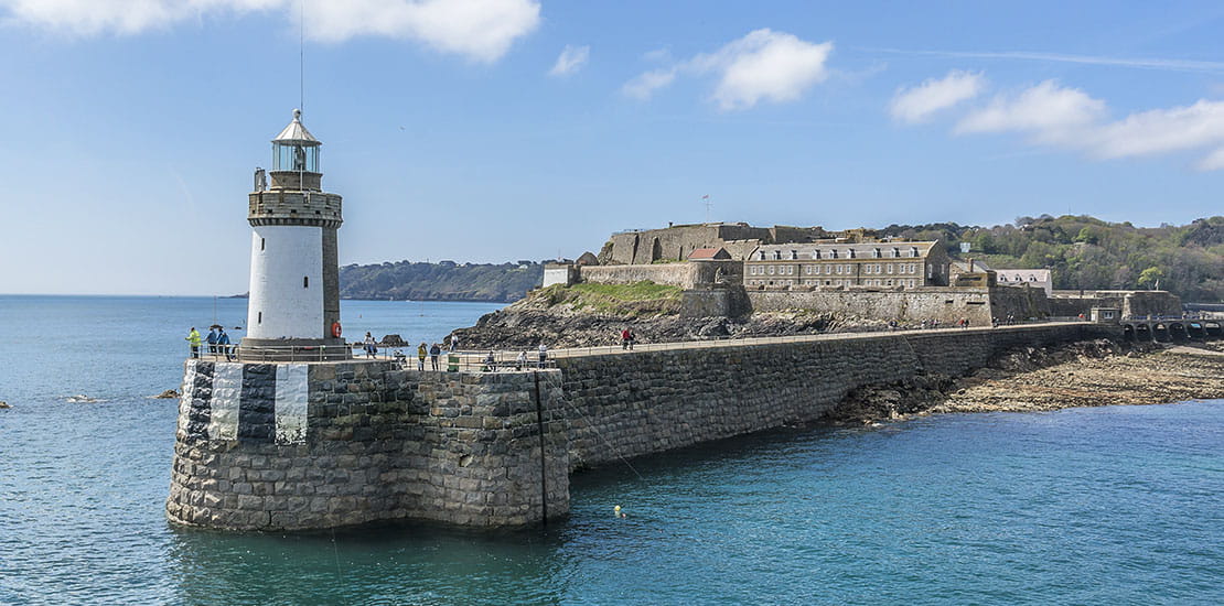 Castle Cornet on the coast of Guernsey in the Channel Islands, UK